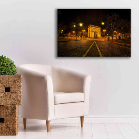Image of 'Arc Night' by Sebastien Lory, Giclee Canvas Wall Art,40 x 26