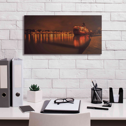 Image of 'Paris Lost Boat' by Sebastien Lory, Giclee Canvas Wall Art,24 x 12