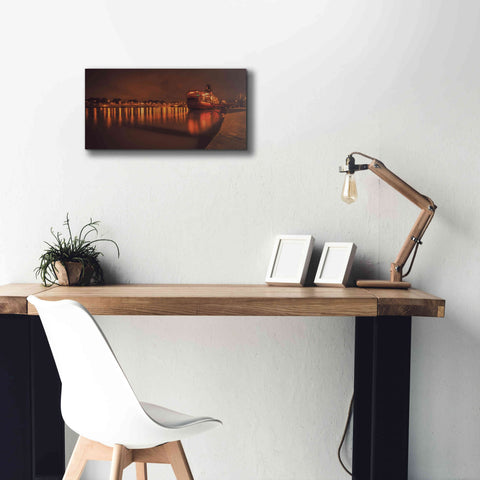Image of 'Paris Lost Boat' by Sebastien Lory, Giclee Canvas Wall Art,24 x 12