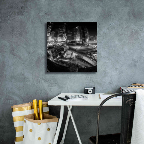 Image of 'Defense Bw' by Sebastien Lory, Giclee Canvas Wall Art,18 x 18