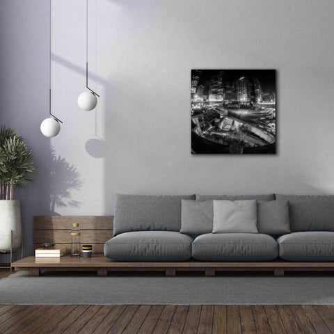 Image of 'Defense Bw' by Sebastien Lory, Giclee Canvas Wall Art,37 x 37