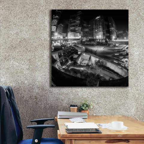 Image of 'Defense Bw' by Sebastien Lory, Giclee Canvas Wall Art,37 x 37