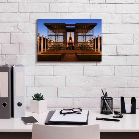 Image of 'Dupli Eiffel' by Sebastien Lory, Giclee Canvas Wall Art,18 x 12