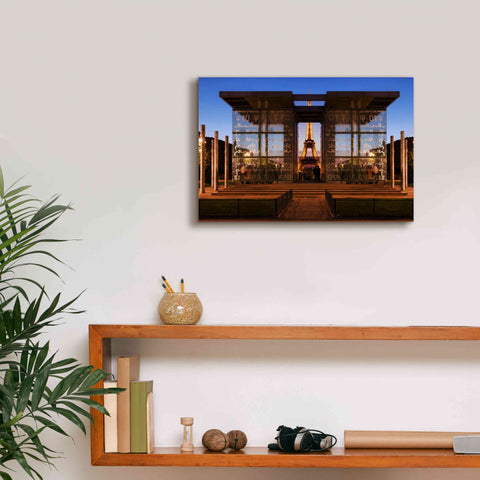 Image of 'Dupli Eiffel' by Sebastien Lory, Giclee Canvas Wall Art,18 x 12