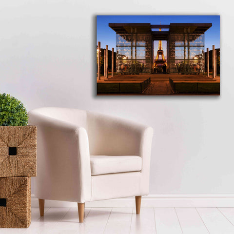 Image of 'Dupli Eiffel' by Sebastien Lory, Giclee Canvas Wall Art,40 x 26