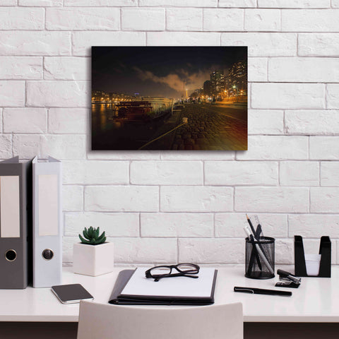 Image of 'Moody Eiffel' by Sebastien Lory, Giclee Canvas Wall Art,18 x 12