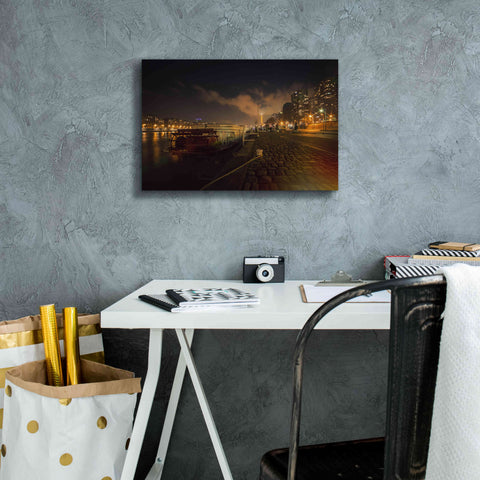 Image of 'Moody Eiffel' by Sebastien Lory, Giclee Canvas Wall Art,18 x 12