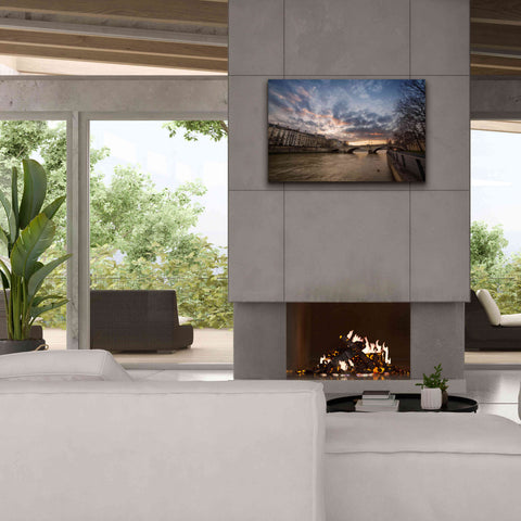 Image of 'Paris, End Of A Day' by Sebastien Lory, Giclee Canvas Wall Art,40 x 26