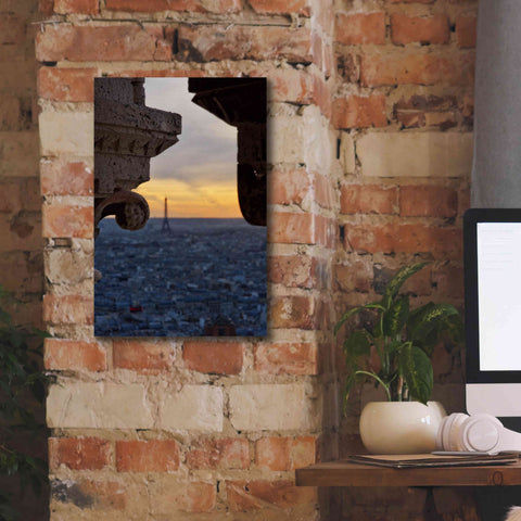 Image of 'Distant Eiffel Tower' by Sebastien Lory, Giclee Canvas Wall Art,12 x 18