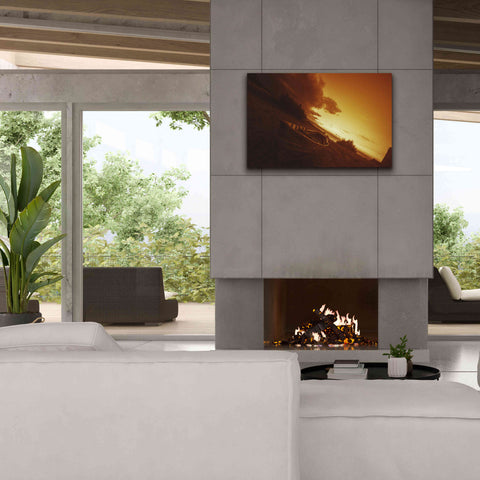 Image of 'Golden Sunset by the Lake' by Sebastien Lory, Giclee Canvas Wall Art,40 x 26
