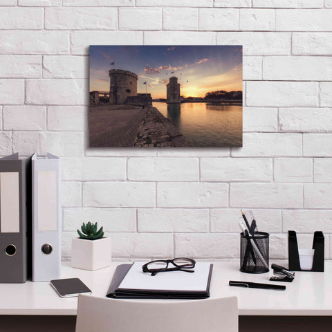 Image of 'Port de la Rochelle' by Sebastien Lory, Giclee Canvas Wall Art,18 x 12