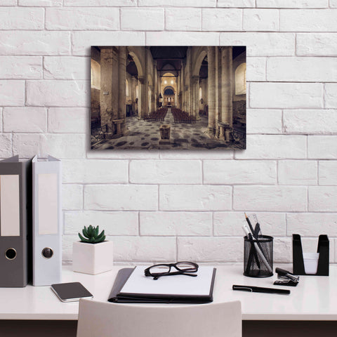 Image of 'Inside the Church' by Sebastien Lory, Giclee Canvas Wall Art,18 x 12