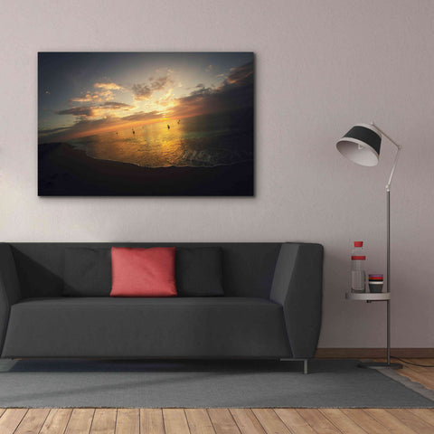 Image of 'Fiery Ocean' by Sebastien Lory, Giclee Canvas Wall Art,60 x 40