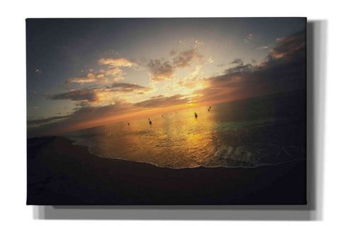 Image of 'Fiery Ocean' by Sebastien Lory, Giclee Canvas Wall Art