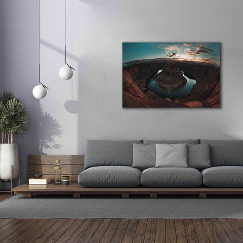 Image of 'Horseshoe Bend Sunset' by Sebastien Lory, Giclee Canvas Wall Art,60 x 40