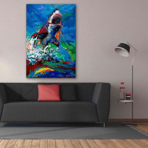 Image of 'The Lawyer Breeching Great White Shark' by Jace D McTier, Giclee Canvas Wall Art,40 x 60
