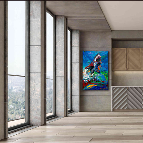 Image of 'The Lawyer Breeching Great White Shark' by Jace D McTier, Giclee Canvas Wall Art,40 x 60