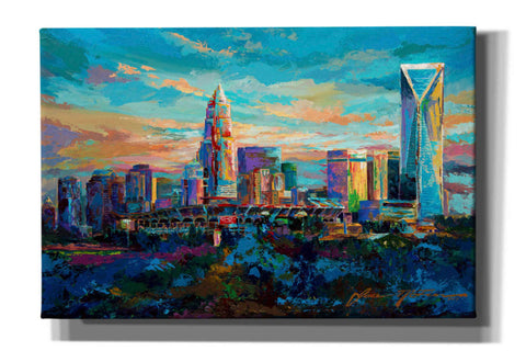 Image of 'The Queen City Charlotte North Carolina' by Jace D McTier, Giclee Canvas Wall Art