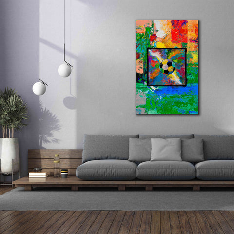 Image of 'Window into the Soccer Universe Red and Green' by Jace D McTier, Giclee Canvas Wall Art,40 x 60