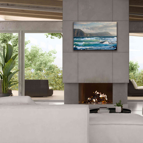 Image of 'Newfoundland Sunset Surf' by Mike Jones, Giclee Canvas Wall Art,40 x 26