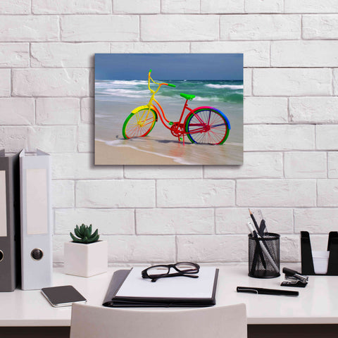 Image of 'Rainbow Bike' by Mike Jones, Giclee Canvas Wall Art,16 x 12