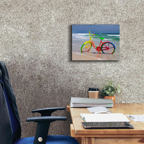 Image of 'Rainbow Bike' by Mike Jones, Giclee Canvas Wall Art,16 x 12