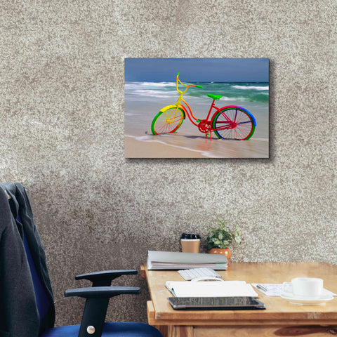 Image of 'Rainbow Bike' by Mike Jones, Giclee Canvas Wall Art,26 x 18