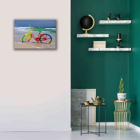 Image of 'Rainbow Bike' by Mike Jones, Giclee Canvas Wall Art,26 x 18