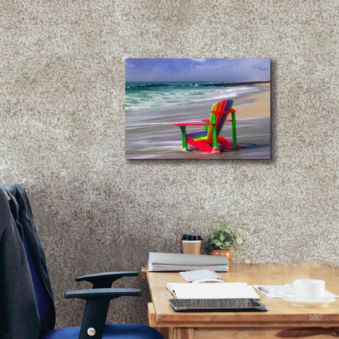 Image of 'Rainbow Chair' by Mike Jones, Giclee Canvas Wall Art,26 x 18