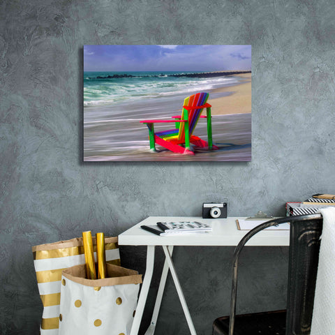 Image of 'Rainbow Chair' by Mike Jones, Giclee Canvas Wall Art,26 x 18