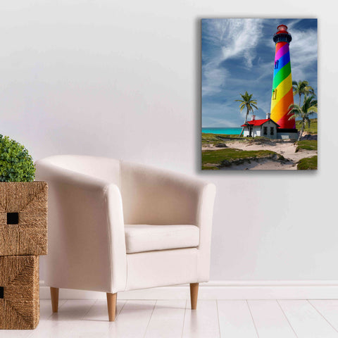 Image of 'Rainbow Lighthouse South' by Mike Jones, Giclee Canvas Wall Art,26 x 34