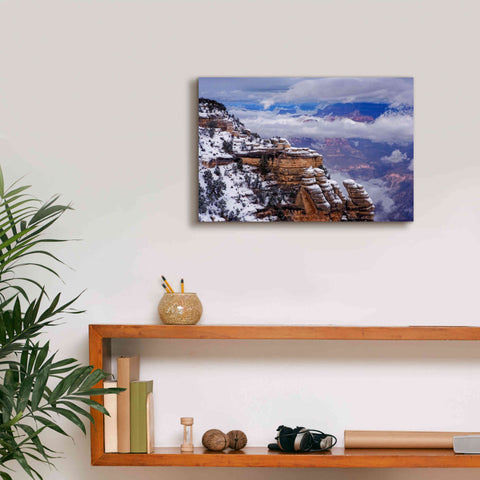 Image of 'Storm Clouds Mather Point' by Mike Jones, Giclee Canvas Wall Art,18 x 12