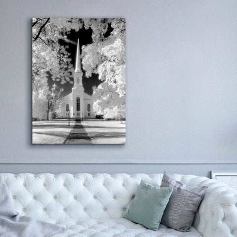 Image of 'Westfield Church Infrared' by Mike Jones, Giclee Canvas Wall Art,40 x 54