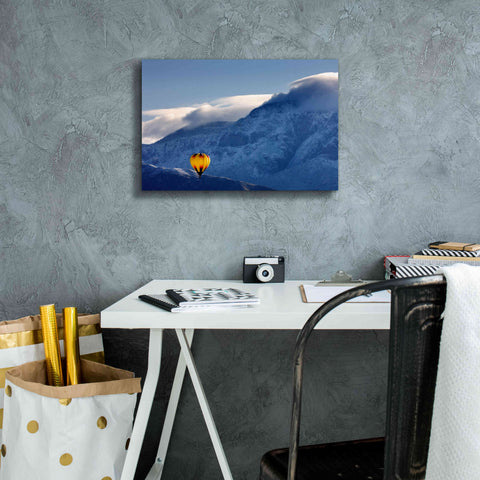 Image of 'Balloon Fiesta Snow' by Mike Jones, Giclee Canvas Wall Art,18 x 12