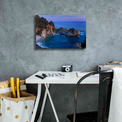 Image of 'Big Sur McWay Falls' by Mike Jones, Giclee Canvas Wall Art,18 x 12