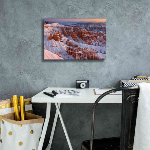 Image of 'Bryce Sunrise At Sunriset' by Mike Jones, Giclee Canvas Wall Art,18 x 12