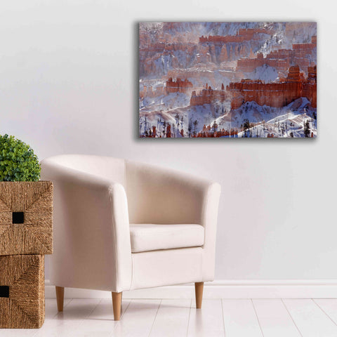 Image of 'Bryce Telephoto Snow' by Mike Jones, Giclee Canvas Wall Art,40 x 26
