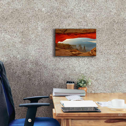 Image of 'Canyonlands Mesa Arch' by Mike Jones, Giclee Canvas Wall Art,18 x 12