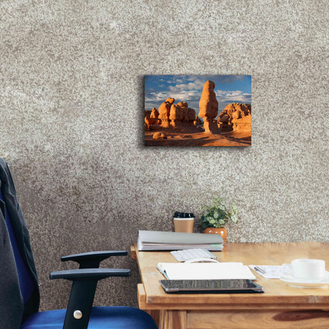 Image of 'Goblin Valley Tall Hoodoo' by Mike Jones, Giclee Canvas Wall Art,18 x 12