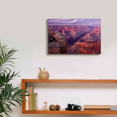 Image of 'Grand Canyon near Mather Point' by Mike Jones, Giclee Canvas Wall Art,18 x 12
