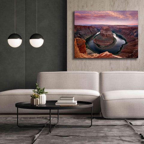 Image of 'Horseshoe Bend Dusk' by Mike Jones, Giclee Canvas Wall Art,54 x 40