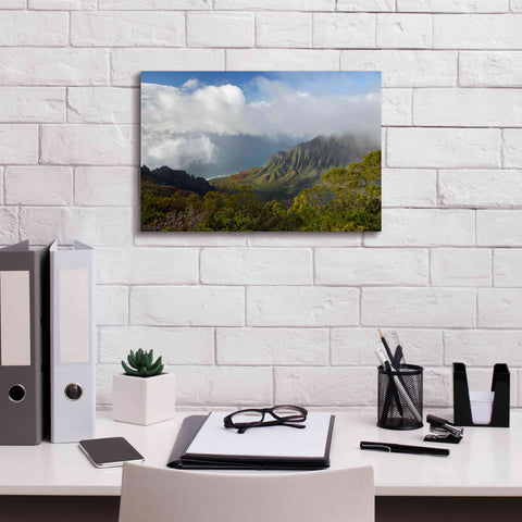Image of 'Kauai Kalalou Canyon' by Mike Jones, Giclee Canvas Wall Art,18 x 12