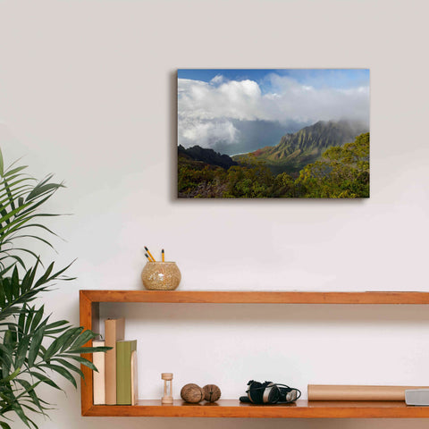 Image of 'Kauai Kalalou Canyon' by Mike Jones, Giclee Canvas Wall Art,18 x 12