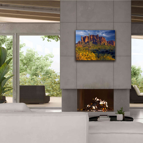 Image of 'Lost Dutchman flowers' by Mike Jones, Giclee Canvas Wall Art,34 x 26
