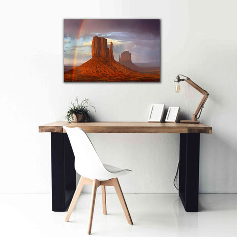 Image of 'Mittens Rainbow' by Mike Jones, Giclee Canvas Wall Art,40 x 26
