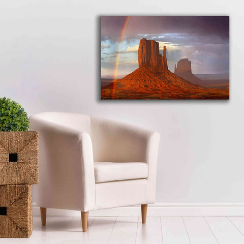 Image of 'Mittens Rainbow' by Mike Jones, Giclee Canvas Wall Art,40 x 26