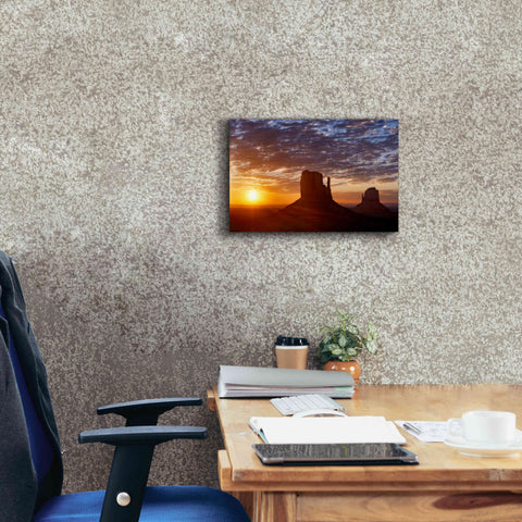 Image of 'Mittens Sunrise squeezecrop' by Mike Jones, Giclee Canvas Wall Art,18 x 12