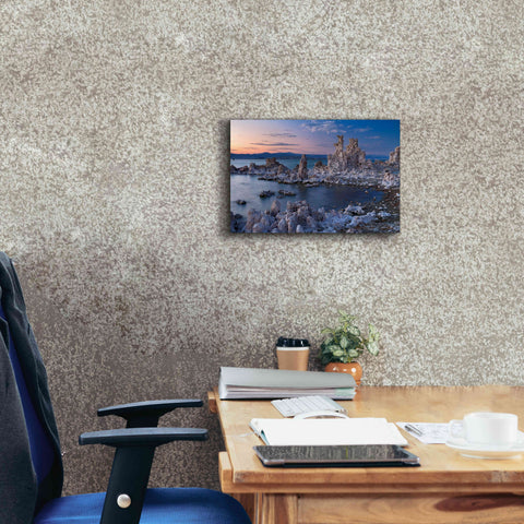 Image of 'Mono Lake South Tufa Dusk' by Mike Jones, Giclee Canvas Wall Art,18 x 12