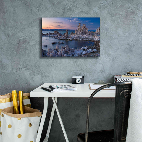 Image of 'Mono Lake South Tufa Dusk' by Mike Jones, Giclee Canvas Wall Art,18 x 12