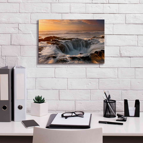 Image of 'Oregon Thor's Well' by Mike Jones, Giclee Canvas Wall Art,18 x 12